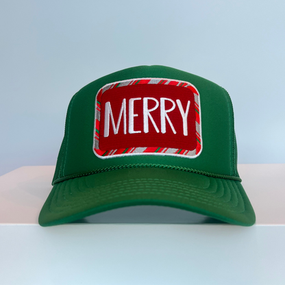 MERRY Trucker Hat - Festive Green