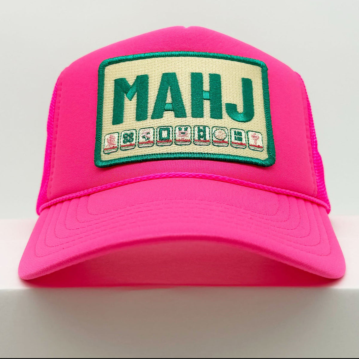 Port Sandz MAHJ - Social Neon Pink Trucker Hat