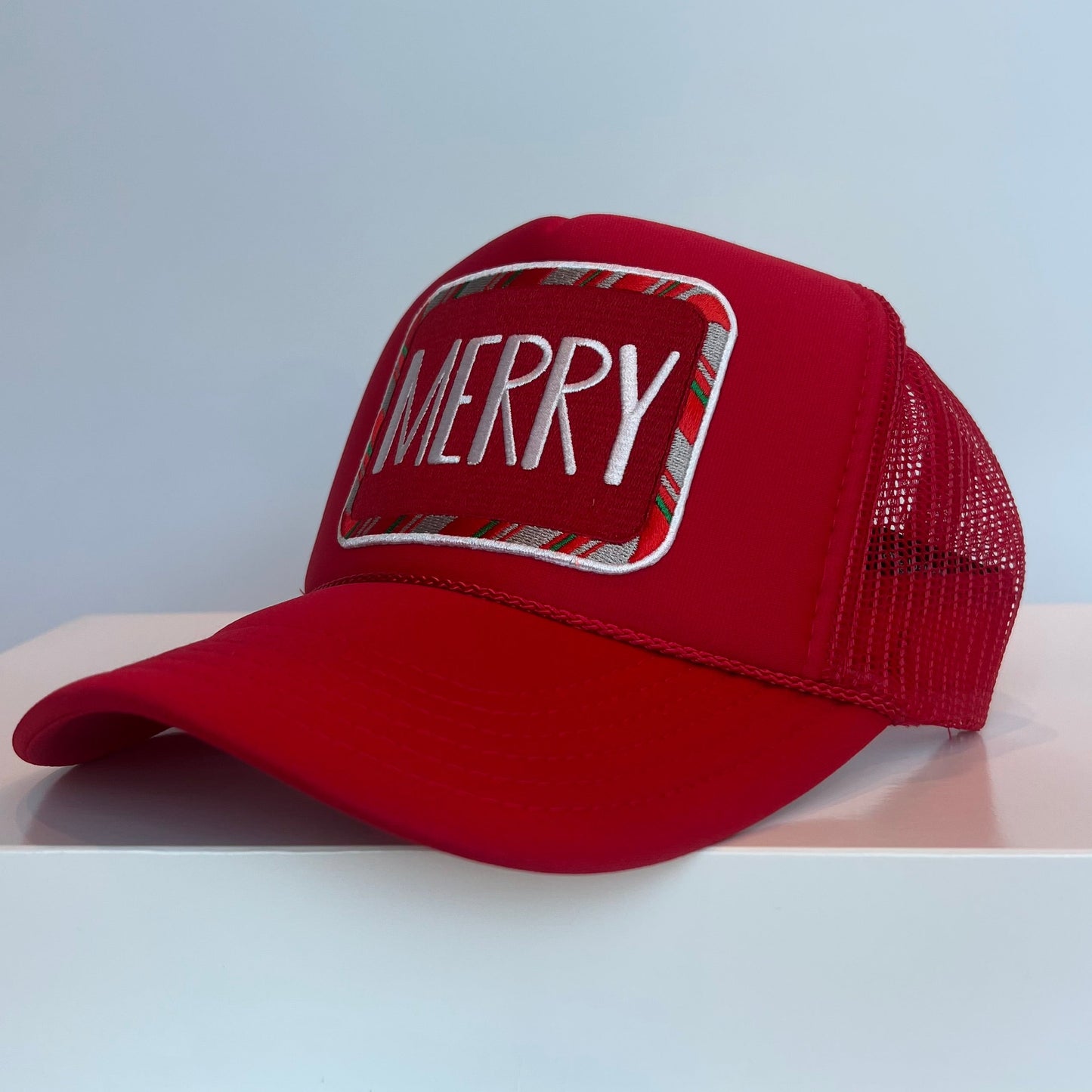 MERRY Trucker Hat - Holiday Red