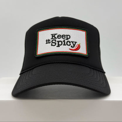 Port Sandz Keep it Spicy Black Trucker Hat