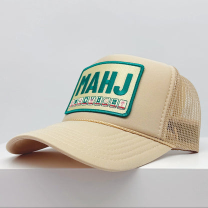 Port Sandz MAHJ - Social Tan Trucker Hat Side Profile