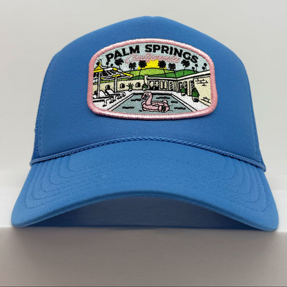 Port Sandz Palm Springs Light Blue Trucker Hat
