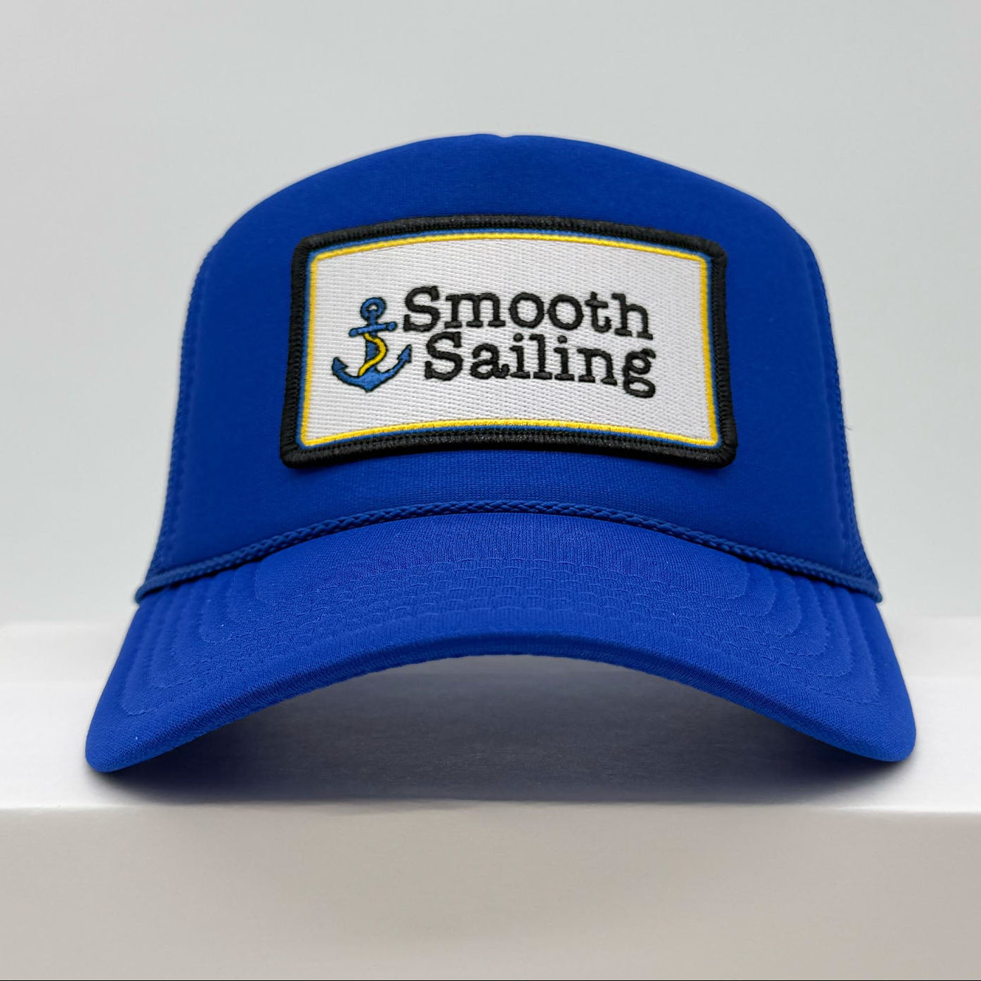 Port Sandz Smooth Sailing Royal Blue Trucker Hat Front