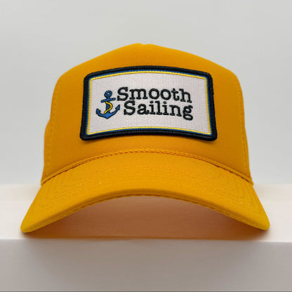Port Sandz Smooth Sailing Yellow Trucker Hat Front