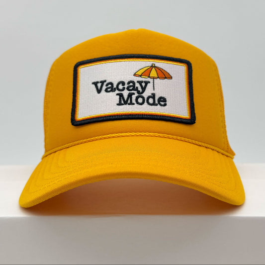 Port Sandz Vacay Mode Yellow Trucker Hat
