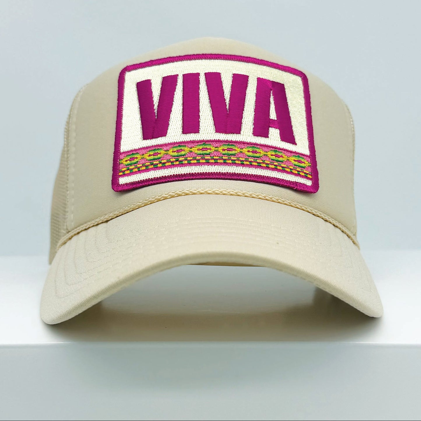 Port Sandz VIVA Tan Trucker Hat Front